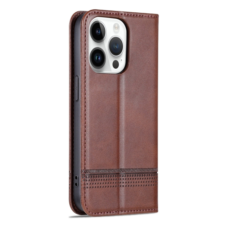 iPhone 15 Pro Leather Wallet Case with Card Holder & Magnetic Closure