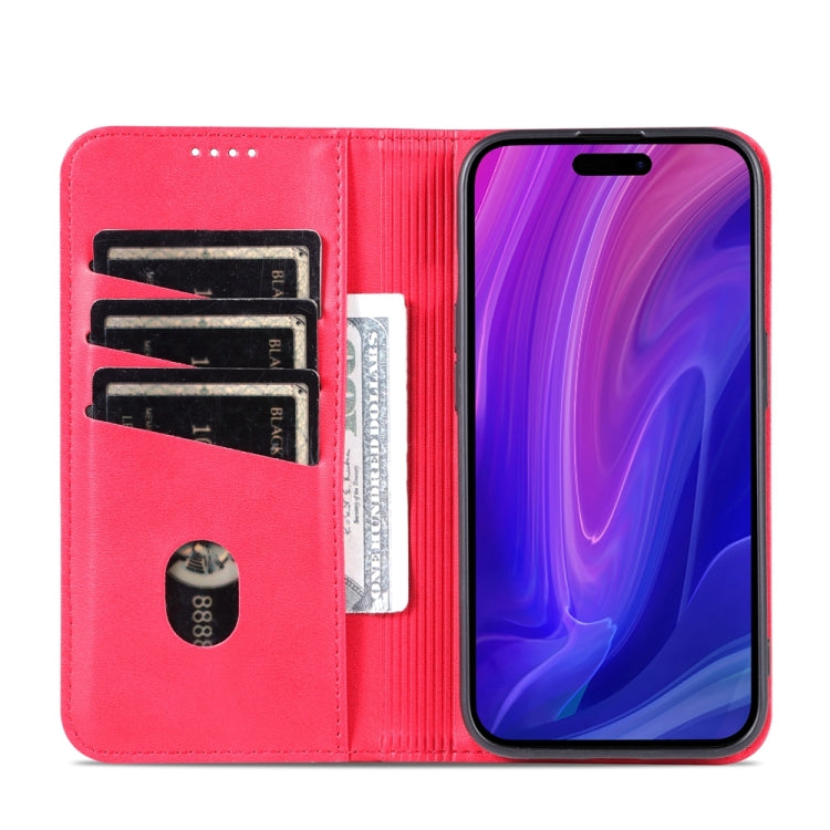 iPhone 15 Pro Leather Wallet Case with Card Holder & Magnetic Closure
