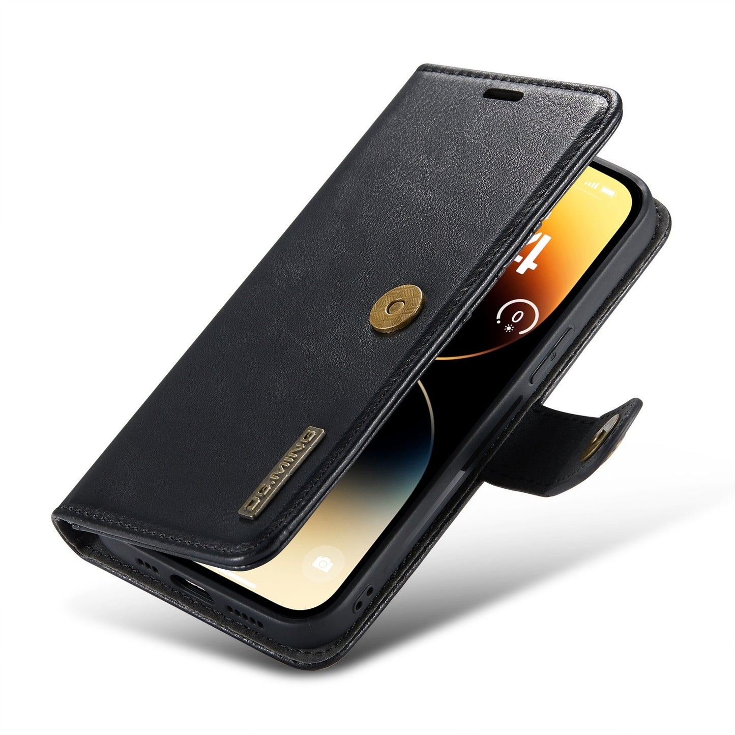 For iPhone 15 Pro Max Leather Wallet Case - Detachable & Magnetic - Card Slots