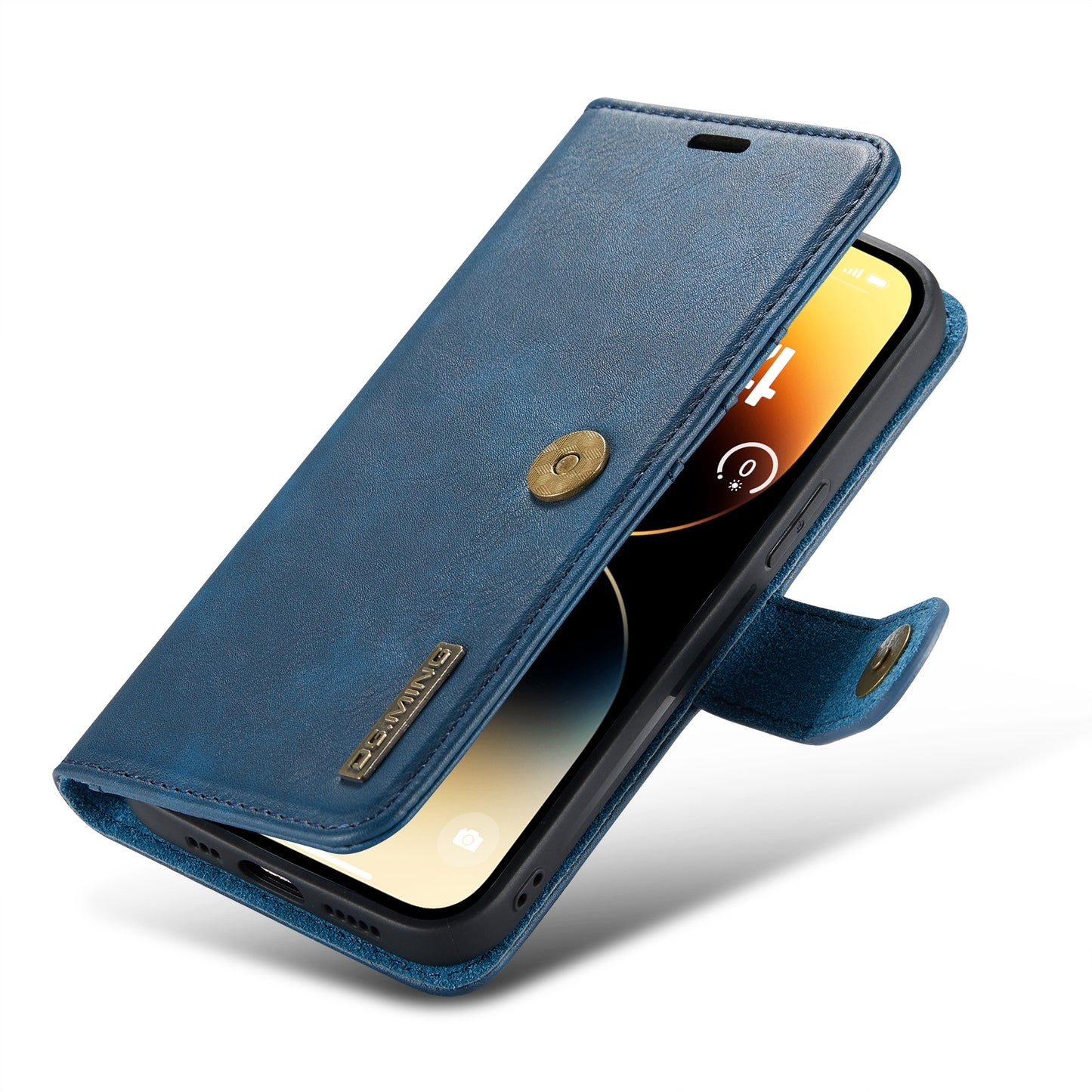 For iPhone 15 Pro Max Leather Wallet Case - Detachable & Magnetic - Card Slots