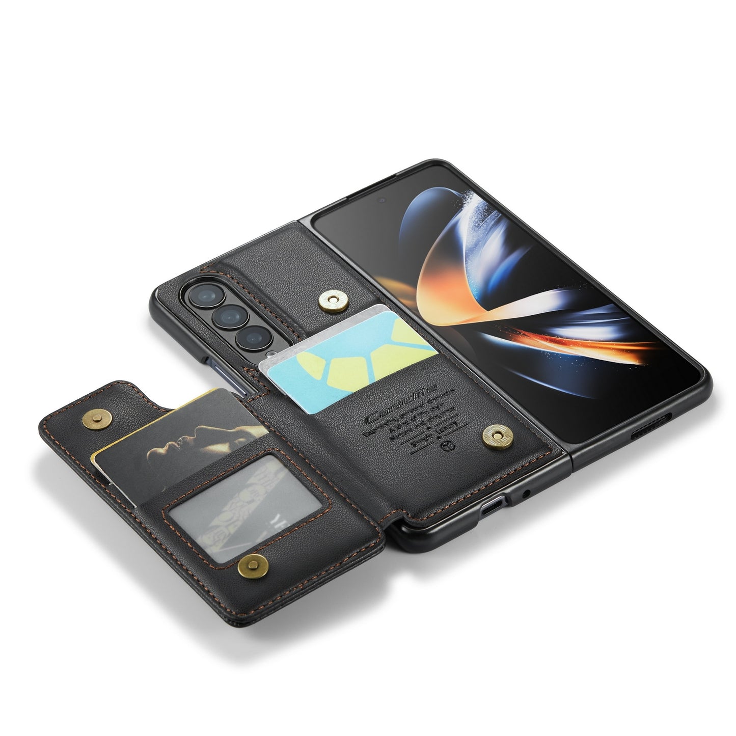 For Samsung Galaxy Z Fold4 CaseMe C22 Card Slots Holder RFID Anti-theft Phone Case