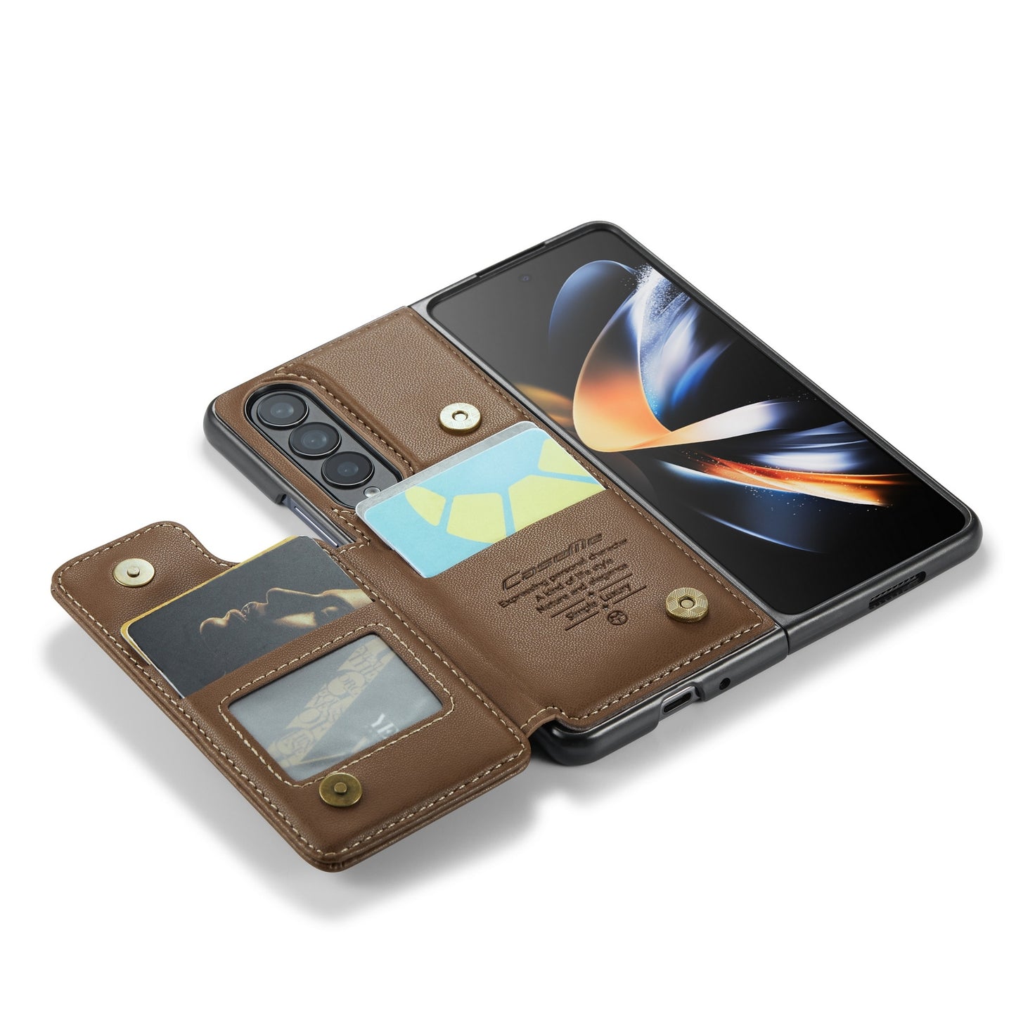 For Samsung Galaxy Z Fold4 CaseMe C22 Card Slots Holder RFID Anti-theft Phone Case