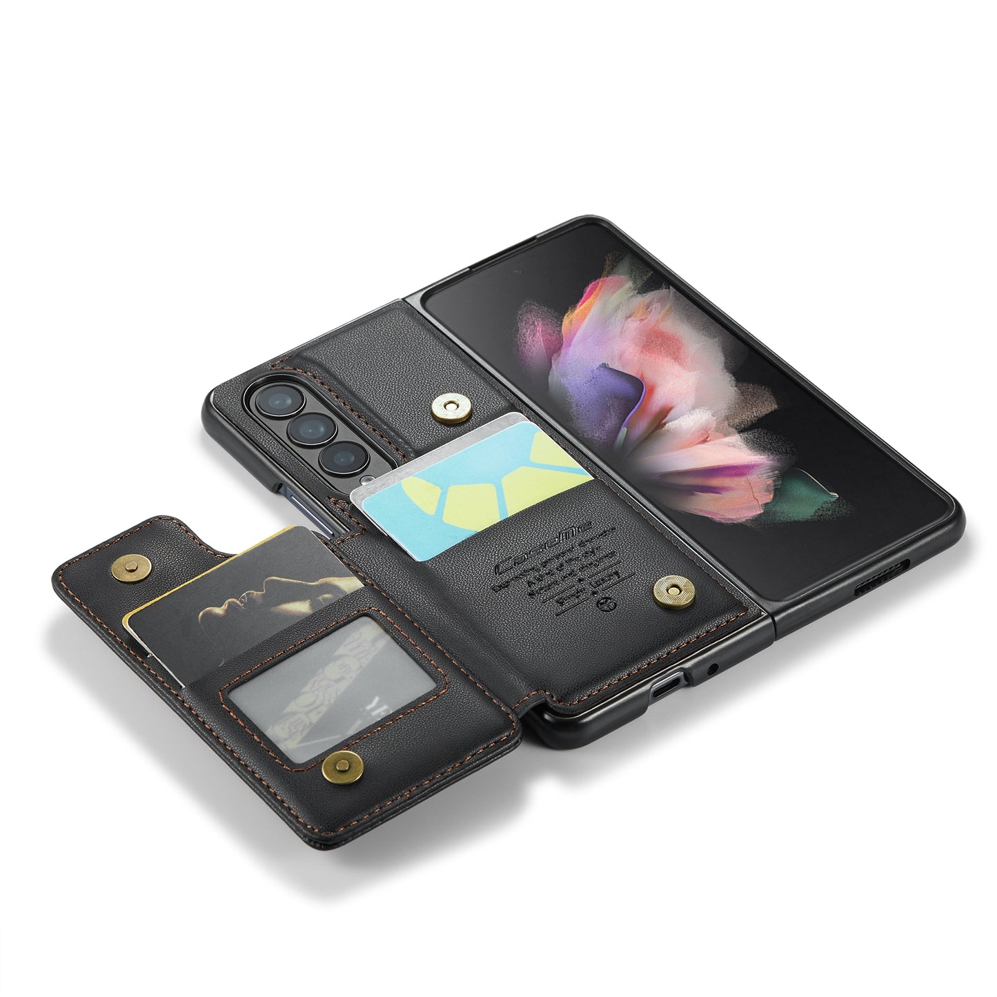 For Samsung Galaxy Z Fold3 CaseMe C22 Card Slots Holder RFID Anti-theft Phone Case