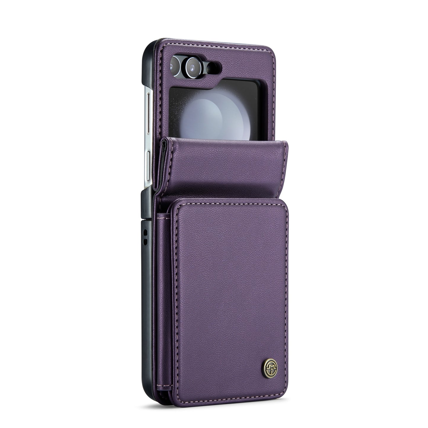 For Samsung Galaxy Z Flip5 CaseMe C22 Card Slots Holder RFID Anti-theft Phone Case