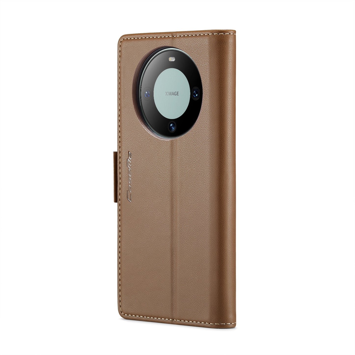 For Huawei Mate 60 RFID Leather Case - Litchi Texture with Butterfly Buckle, Wallet & Stand