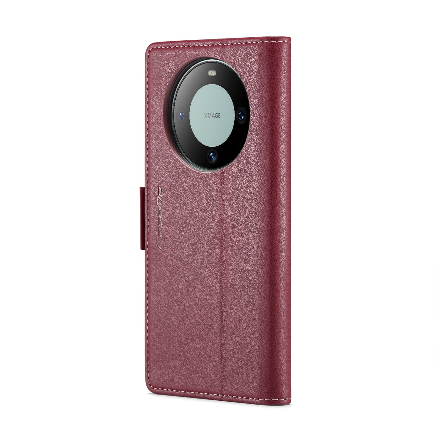 For Huawei Mate 60 RFID Leather Case - Litchi Texture with Butterfly Buckle, Wallet & Stand