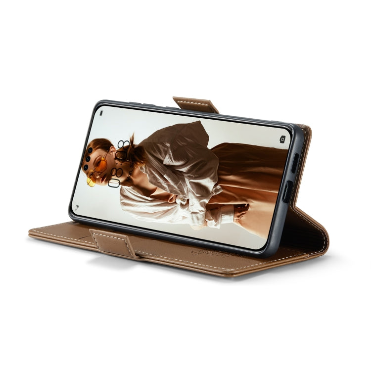 For Huawei Mate 60 Pro/Pro+ RFID Leather Case - Litchi Texture with Butterfly Buckle, Wallet & Stand