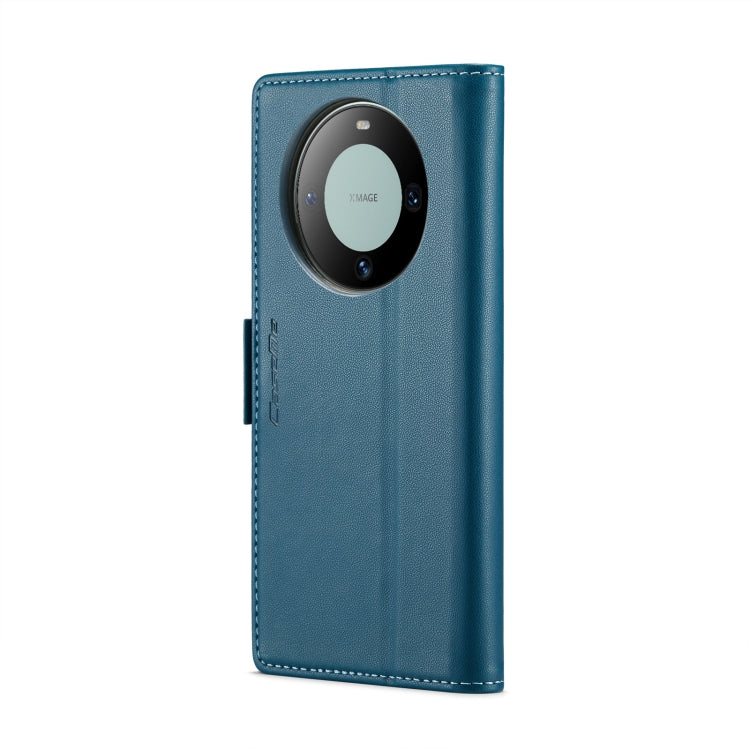 For Huawei Mate 60 Pro/Pro+ RFID Leather Case - Litchi Texture with Butterfly Buckle, Wallet & Stand