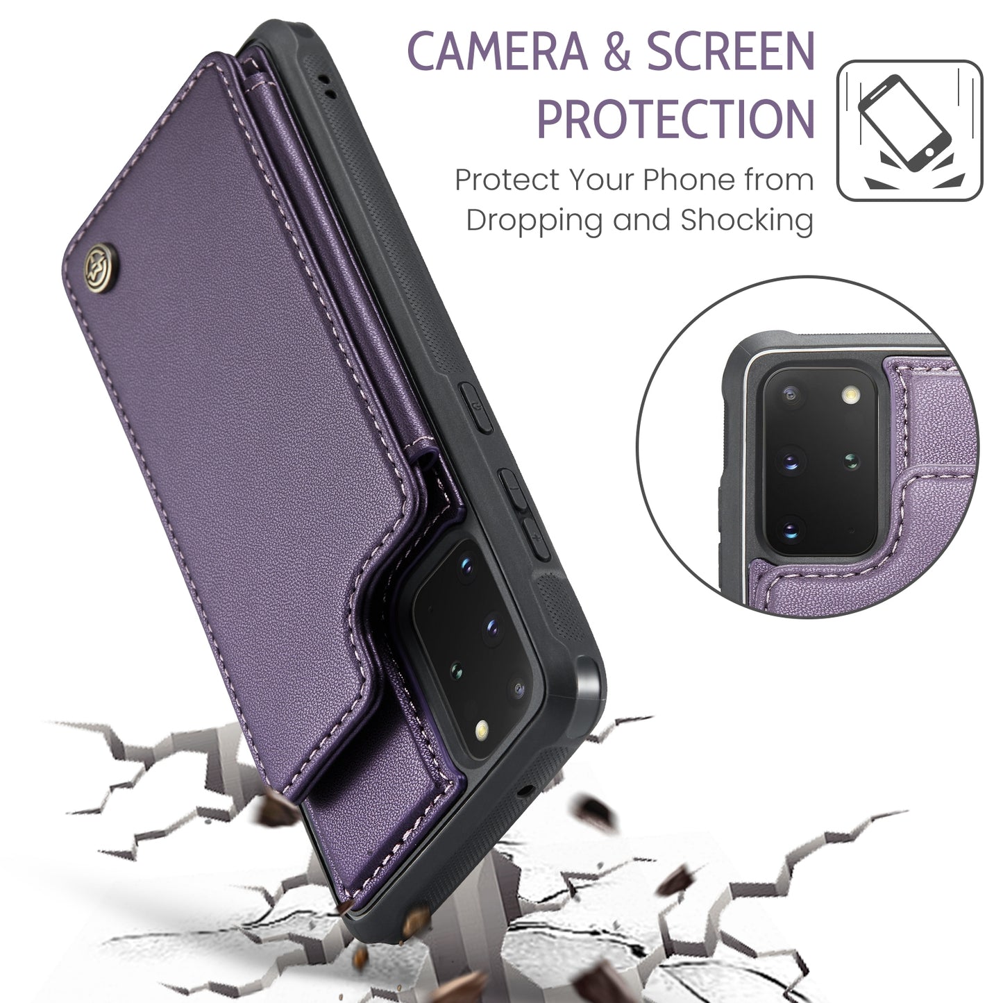 Samsung Galaxy S20+ Card Slots Holder RFID Anti-theft Phone Case
