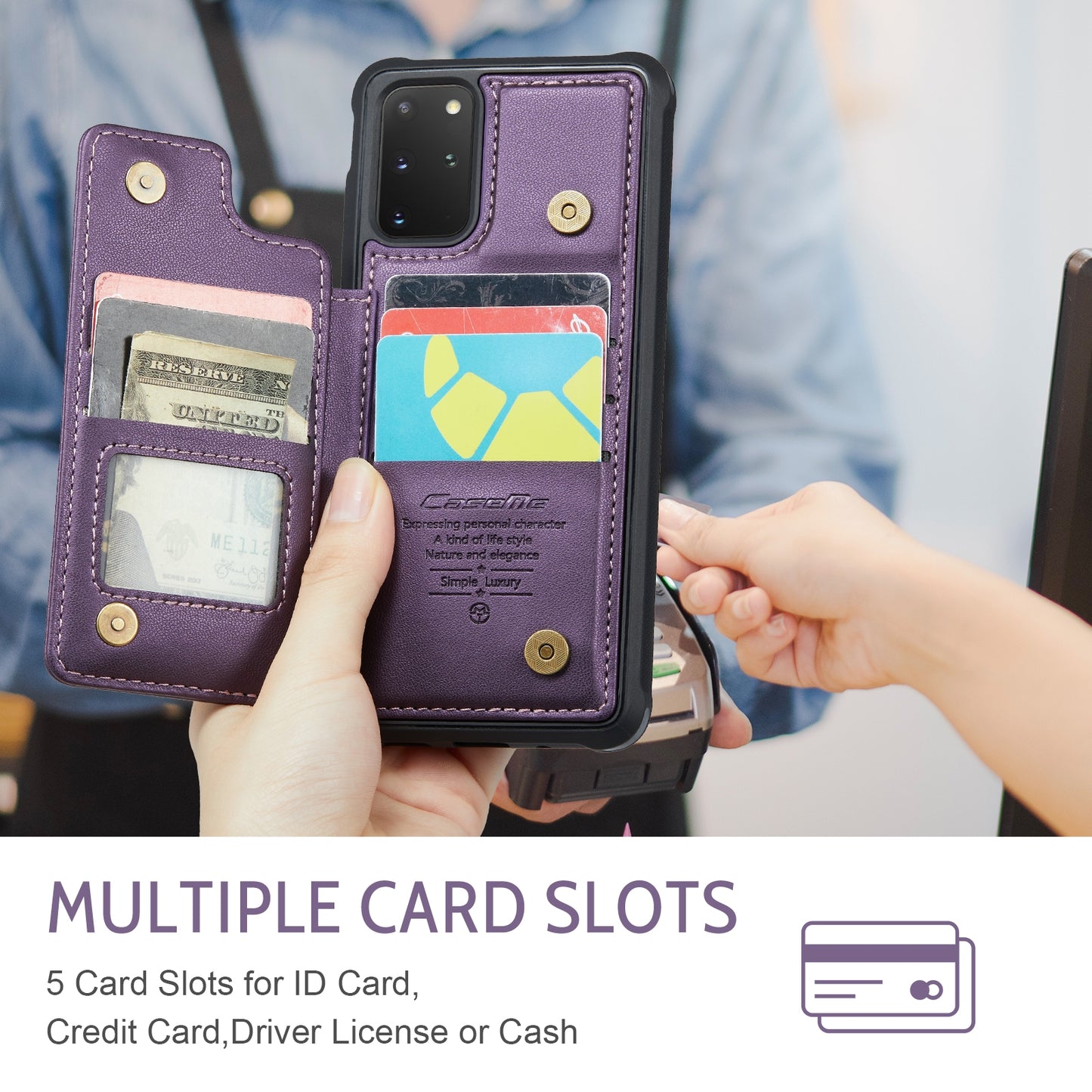 Samsung Galaxy S20+ Card Slots Holder RFID Anti-theft Phone Case