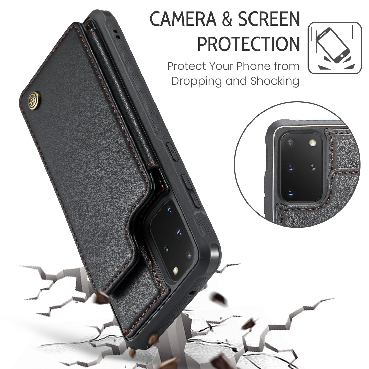 Samsung Galaxy S20+ Card Slots Holder RFID Anti-theft Phone Case