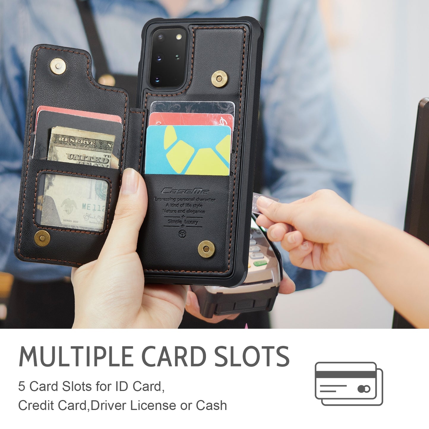 Samsung Galaxy S20+ Card Slots Holder RFID Anti-theft Phone Case