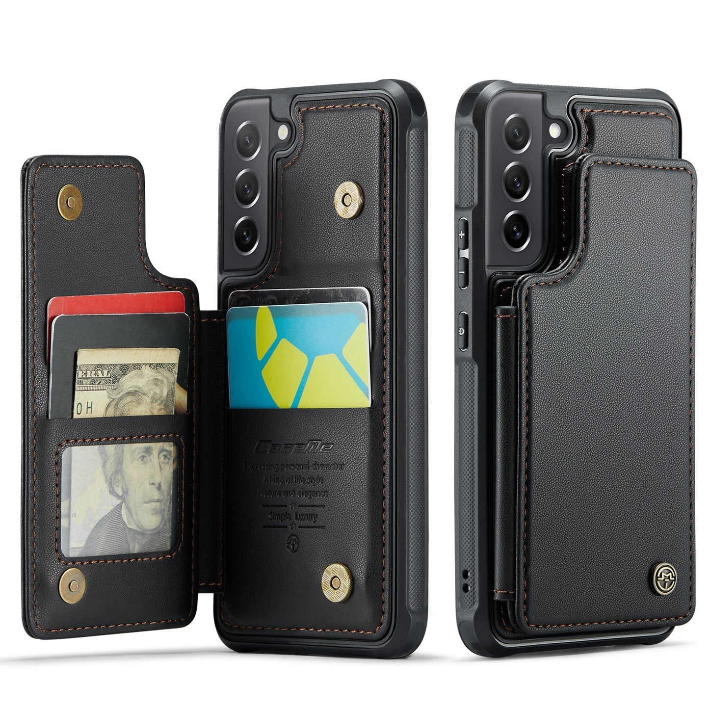 Samsung Galaxy S21 FE 5G Card Slots Holder RFID Anti-theft Phone Case