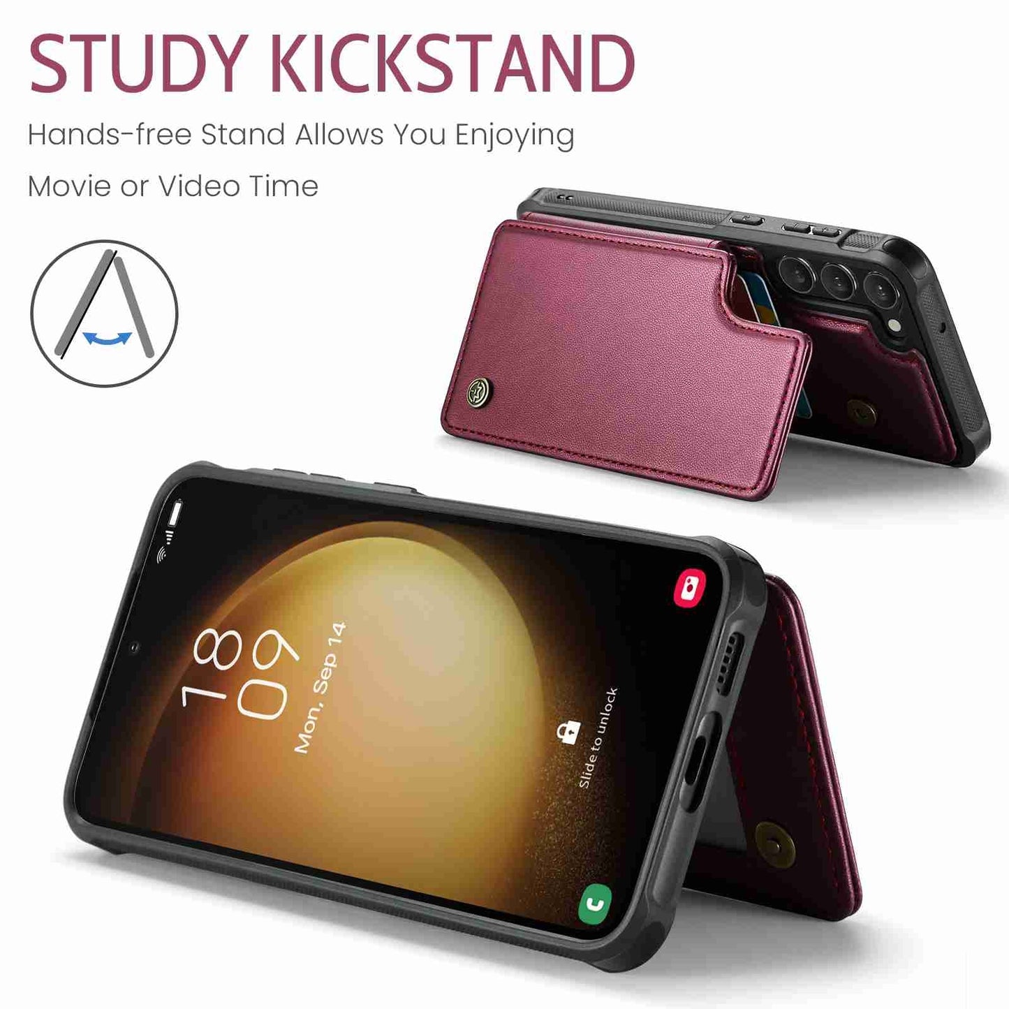 For Samsung Galaxy S23+ 5G CaseMe C22 Card Slots Holder RFID Anti-theft Phone Case