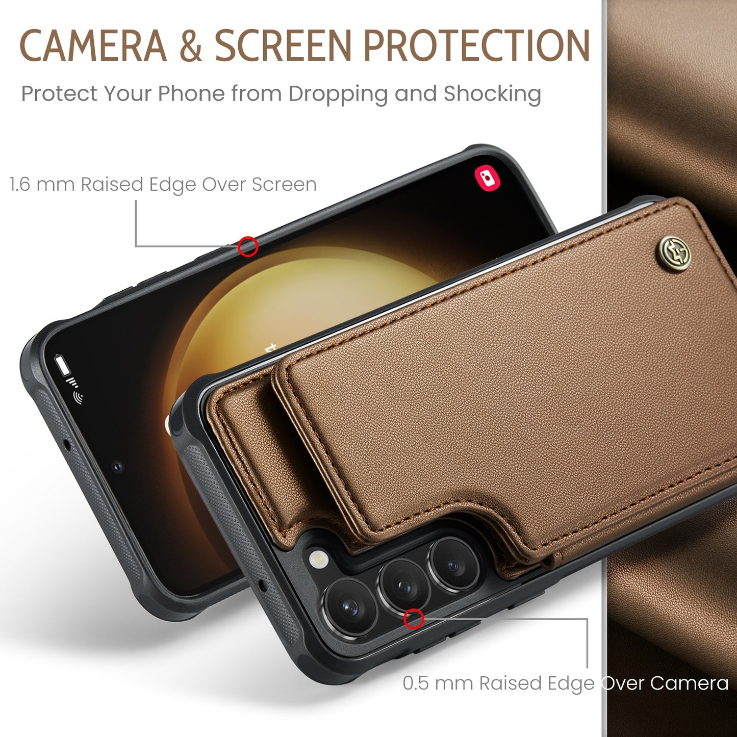 For Samsung Galaxy S23+ 5G CaseMe C22 Card Slots Holder RFID Anti-theft Phone Case