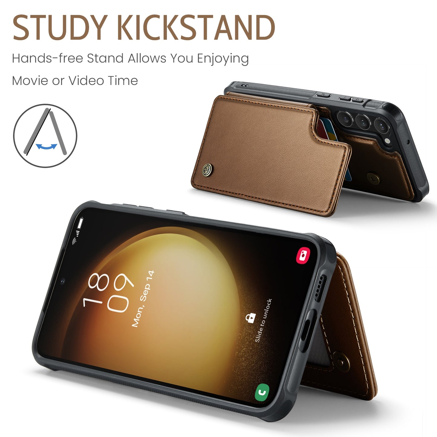 For Samsung Galaxy S23+ 5G CaseMe C22 Card Slots Holder RFID Anti-theft Phone Case