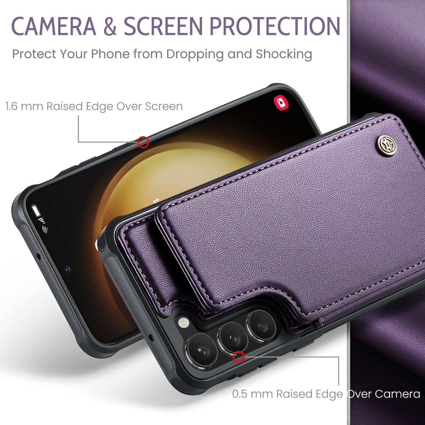 For Samsung Galaxy S23+ 5G CaseMe C22 Card Slots Holder RFID Anti-theft Phone Case
