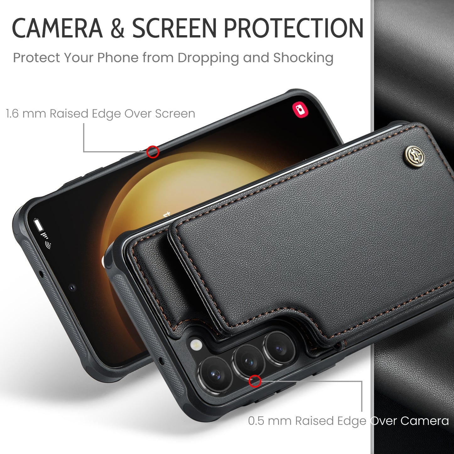 For Samsung Galaxy S23+ 5G CaseMe C22 Card Slots Holder RFID Anti-theft Phone Case
