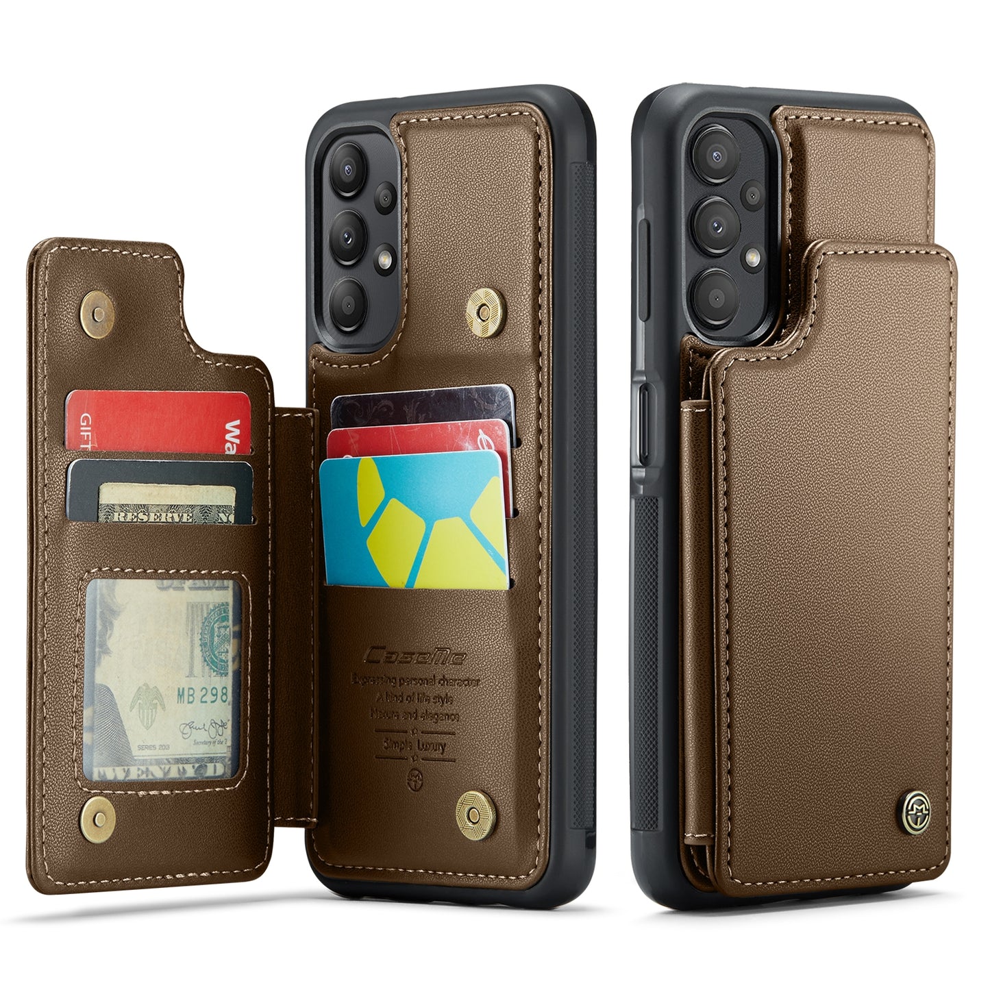 For Samsung Galaxy A13 4G CaseMe C22 Card Slots Holder RFID Anti-theft Phone Case