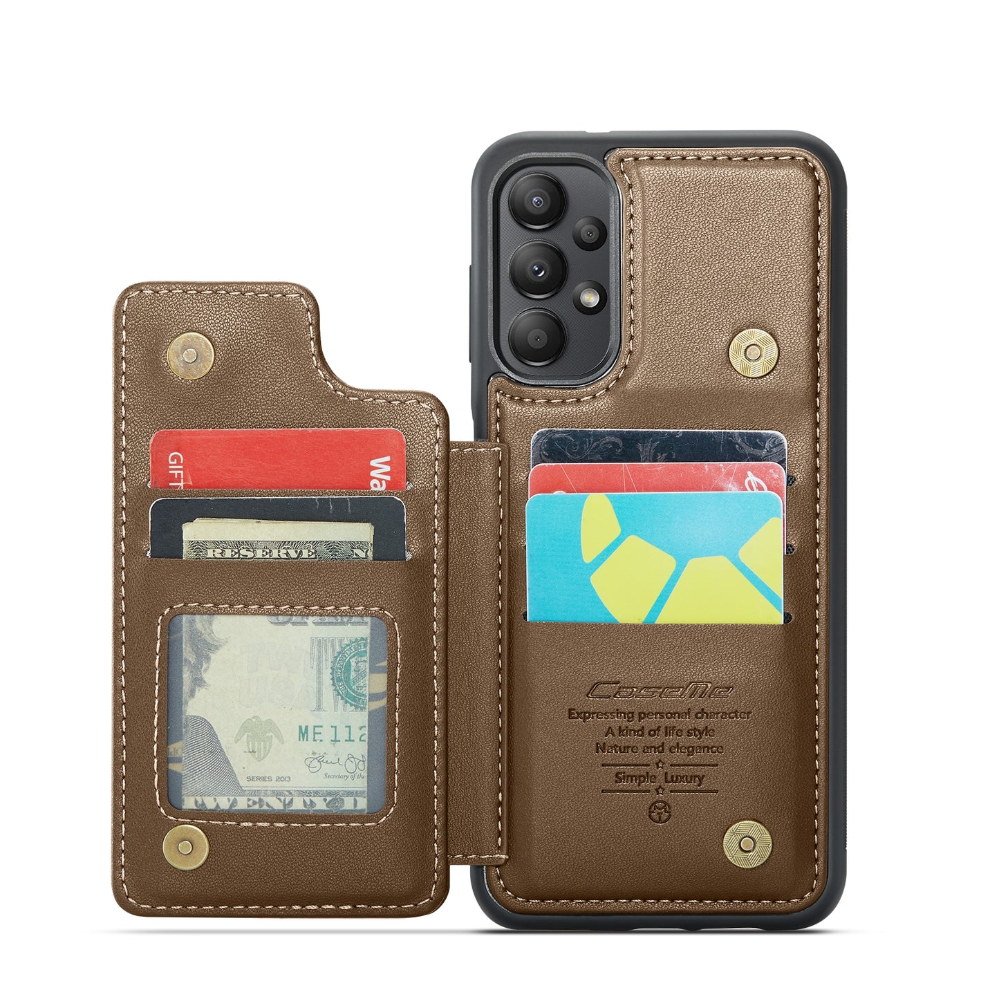 For Samsung Galaxy A13 4G CaseMe C22 Card Slots Holder RFID Anti-theft Phone Case