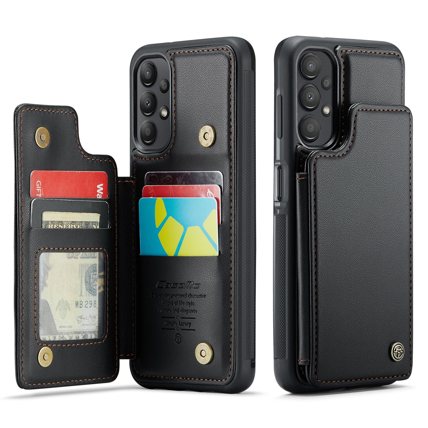 For Samsung Galaxy A13 4G CaseMe C22 Card Slots Holder RFID Anti-theft Phone Case