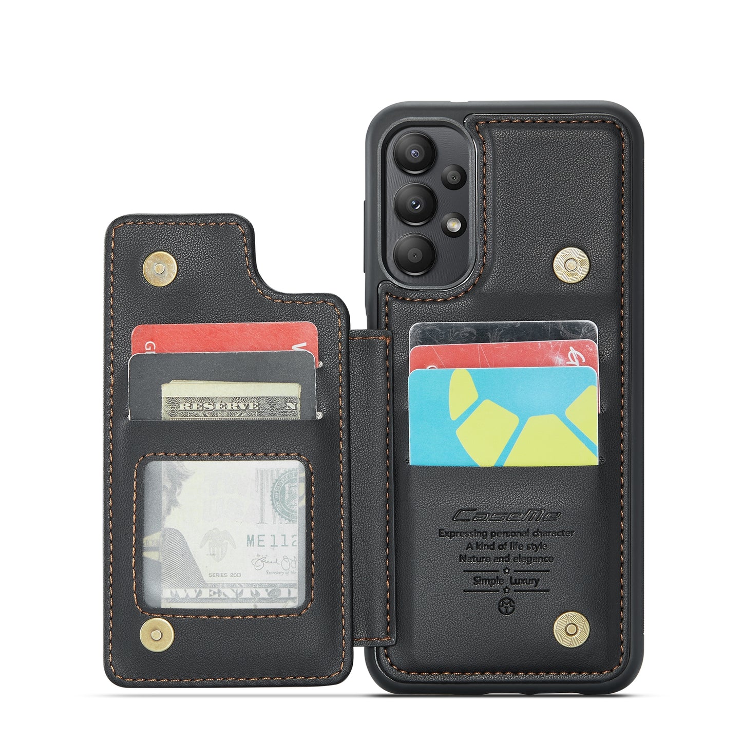 For Samsung Galaxy A13 4G CaseMe C22 Card Slots Holder RFID Anti-theft Phone Case