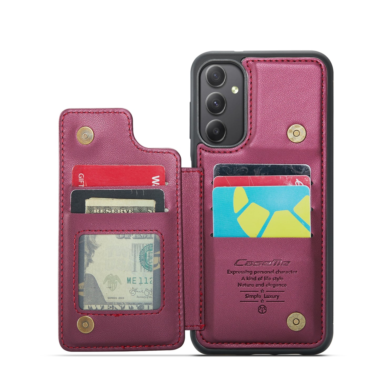 For Samsung Galaxy A34 5G CaseMe C22 Card Slots Holder RFID Anti-theft Phone Case