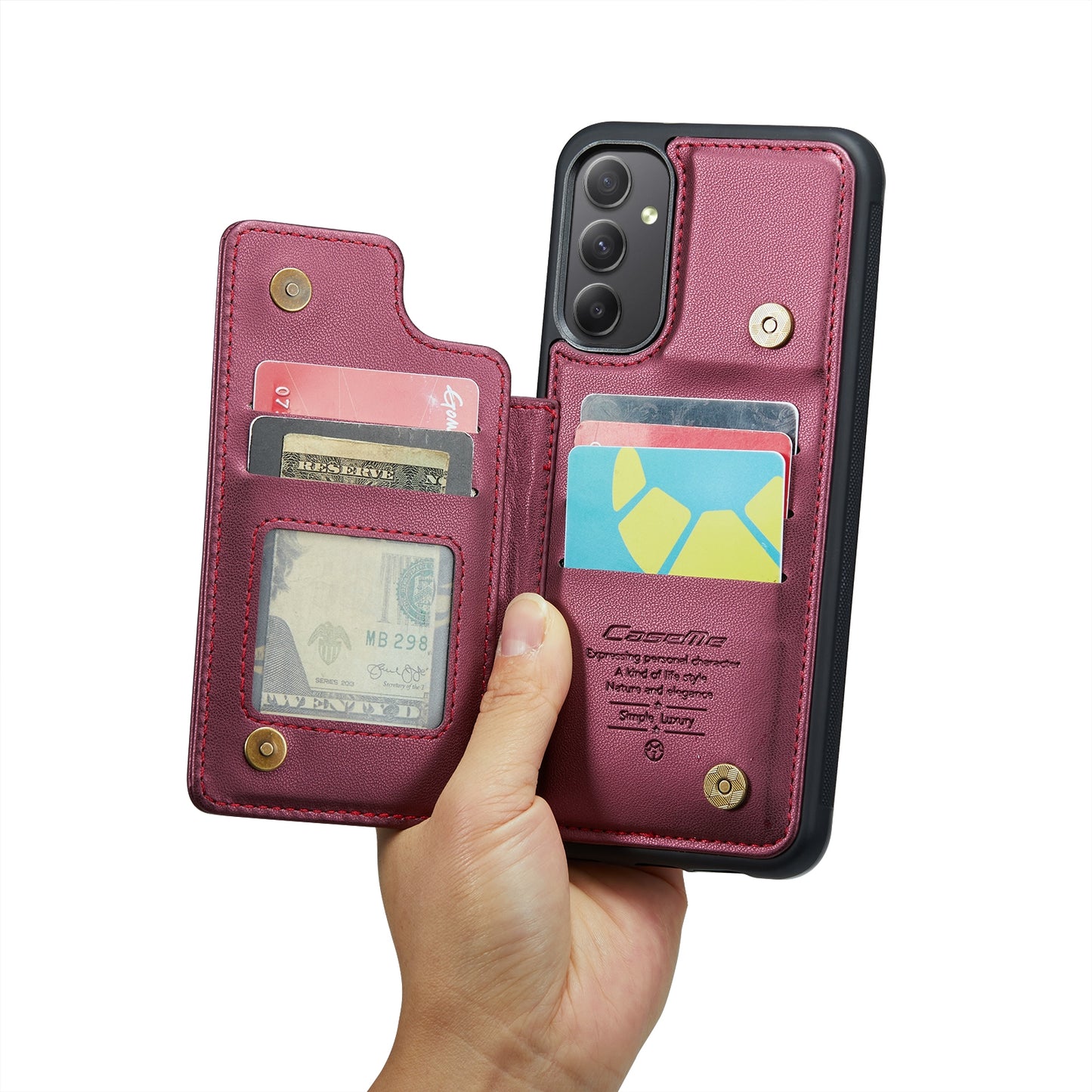 For Samsung Galaxy A34 5G CaseMe C22 Card Slots Holder RFID Anti-theft Phone Case