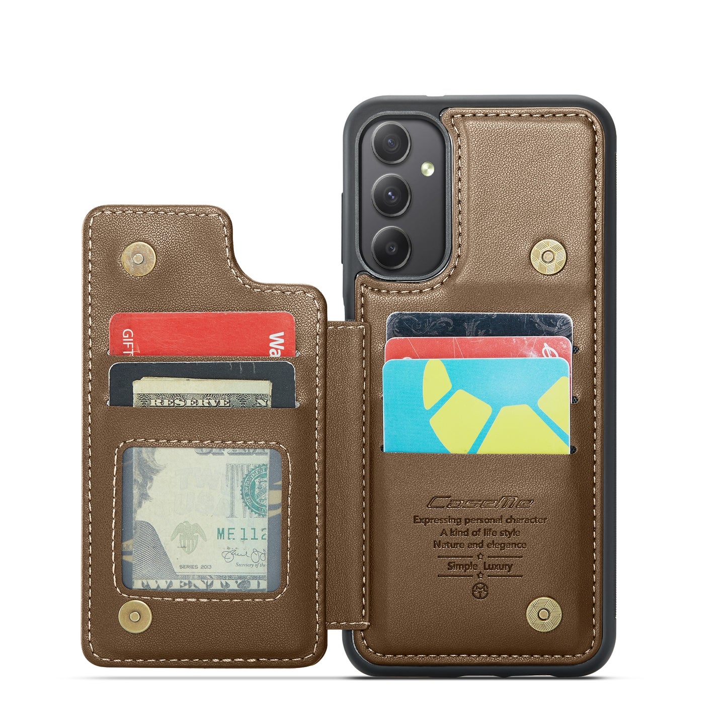 For Samsung Galaxy A34 5G CaseMe C22 Card Slots Holder RFID Anti-theft Phone Case
