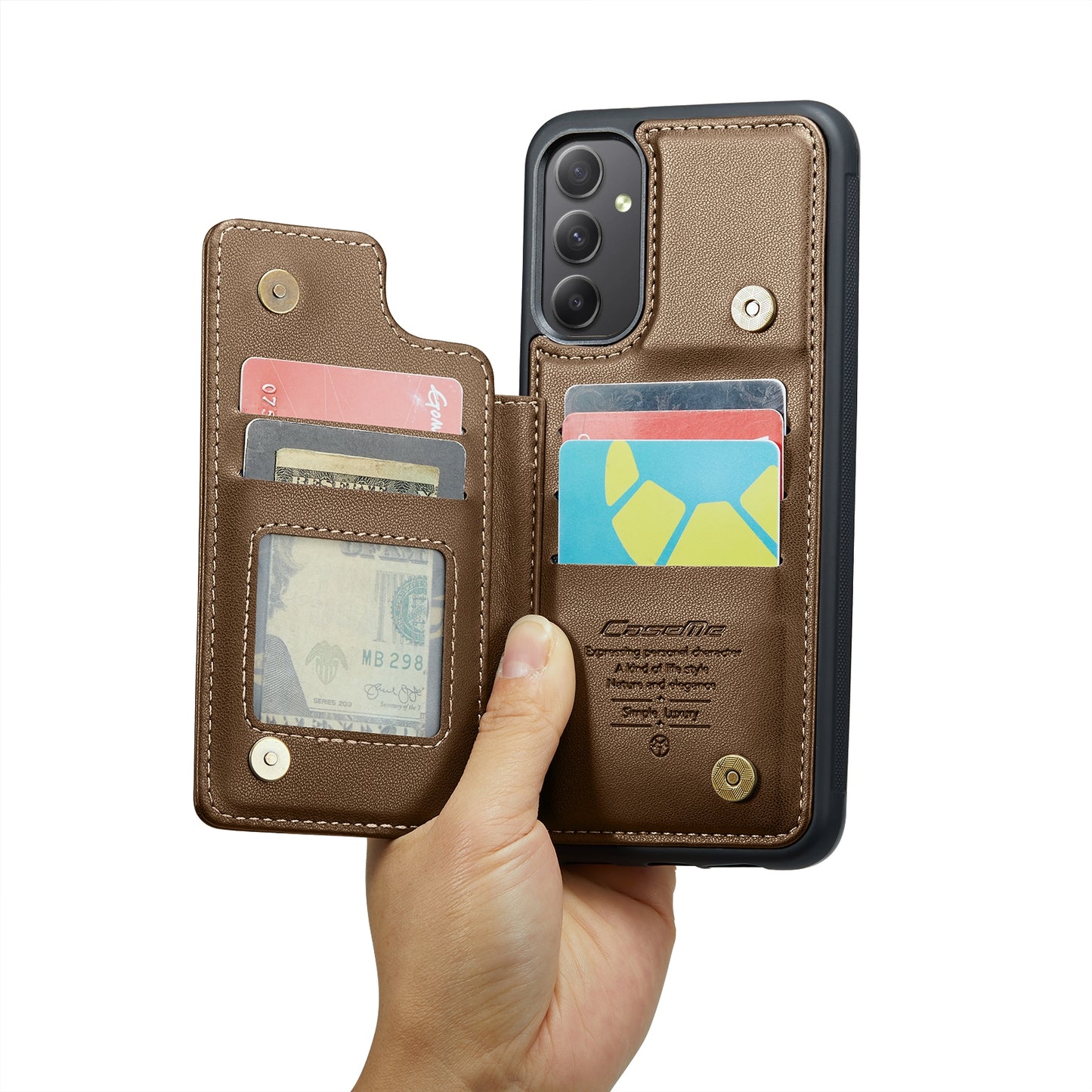 For Samsung Galaxy A34 5G CaseMe C22 Card Slots Holder RFID Anti-theft Phone Case