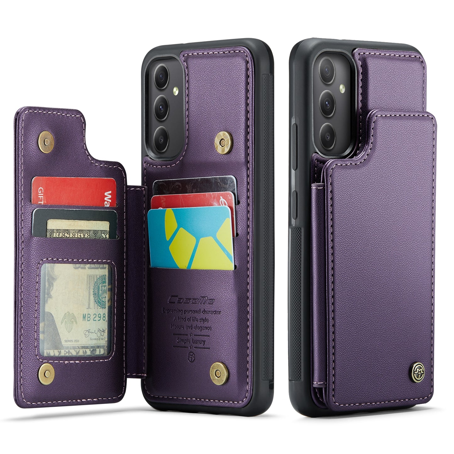 For Samsung Galaxy A34 5G CaseMe C22 Card Slots Holder RFID Anti-theft Phone Case