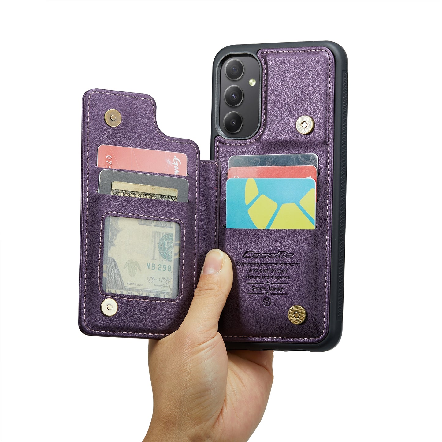 For Samsung Galaxy A34 5G CaseMe C22 Card Slots Holder RFID Anti-theft Phone Case
