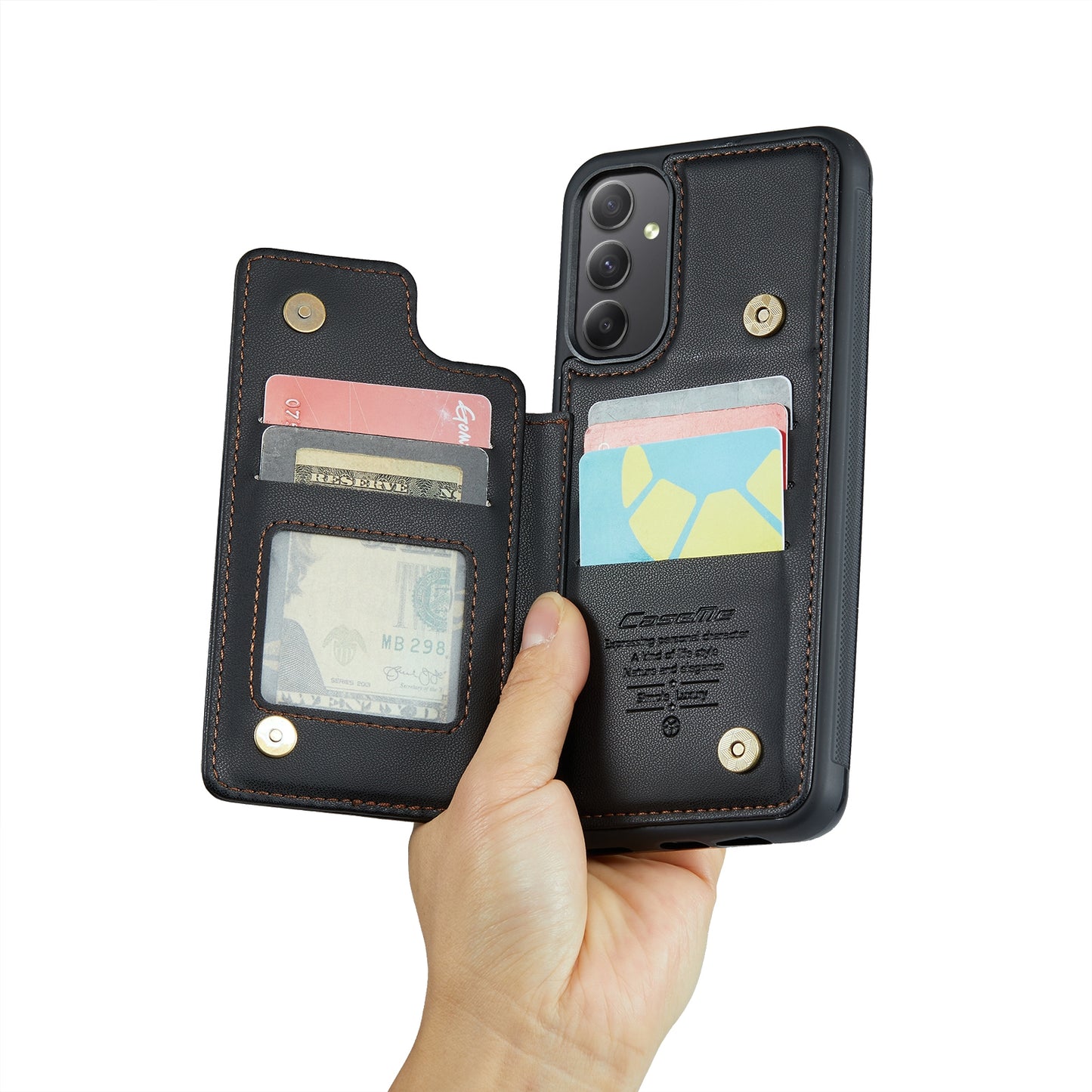 For Samsung Galaxy A34 5G CaseMe C22 Card Slots Holder RFID Anti-theft Phone Case