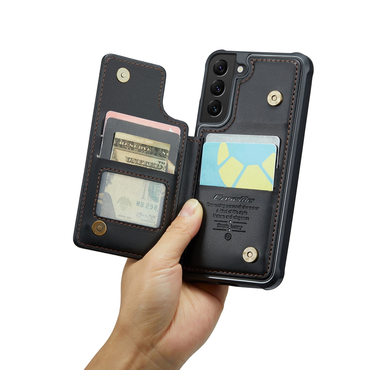 Samsung Galaxy S21 5G Card Slots Holder RFID Anti-theft Phone Case