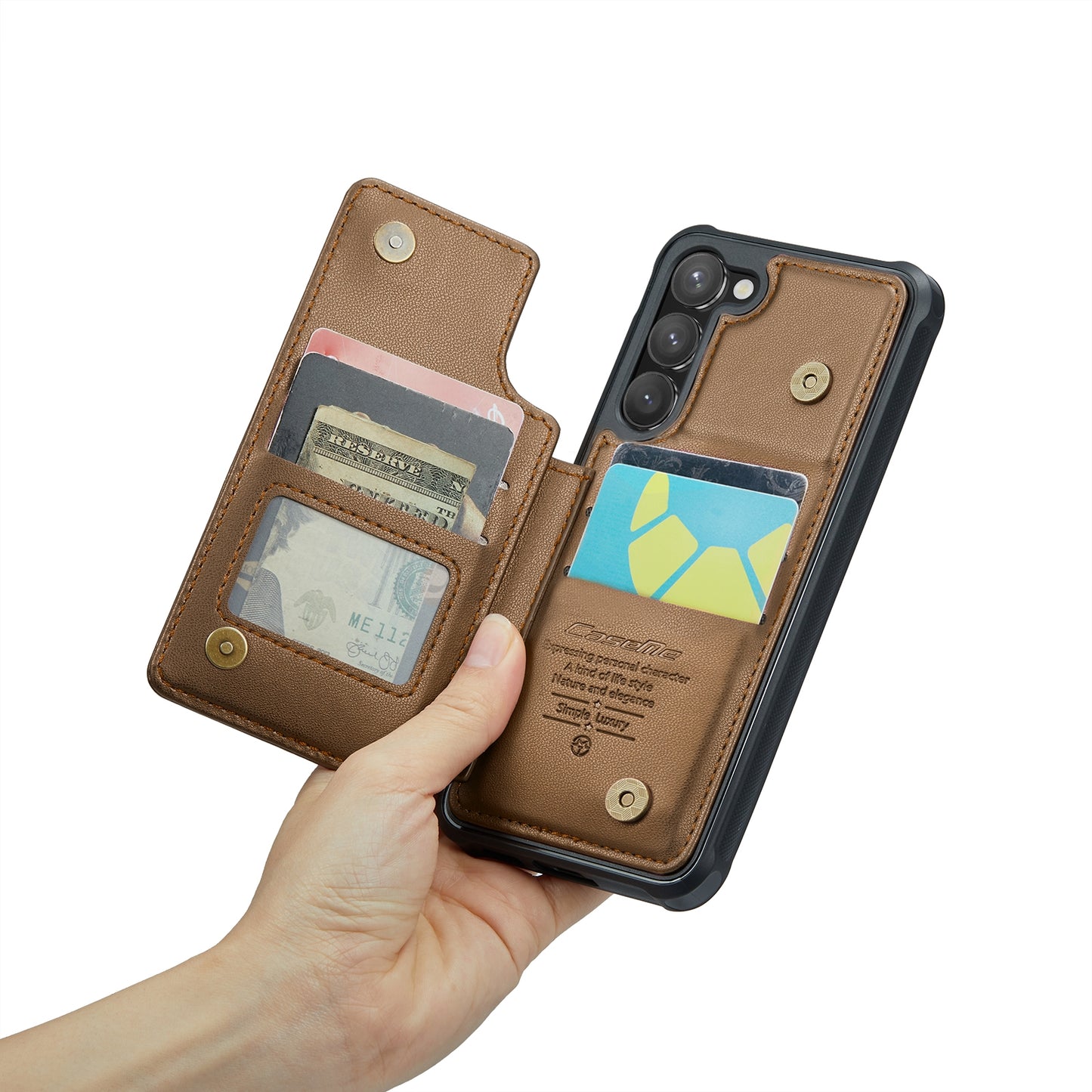 For Samsung Galaxy S23 5G CaseMe C22 Card Slots Holder RFID Anti-theft Phone Case