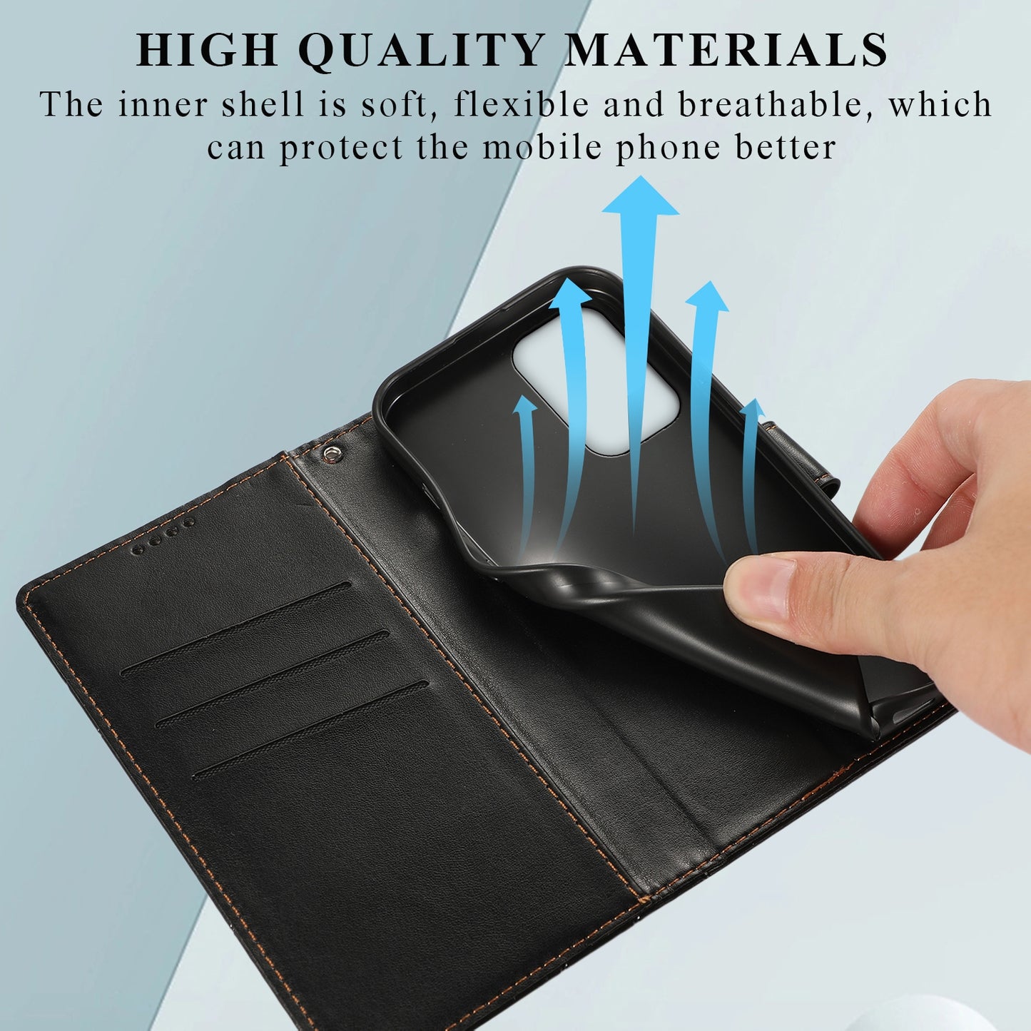 For Samsung Galaxy A33 5G Genuine Leather Texture Embossed Line Phone Case with Card Wallet & Kickstand