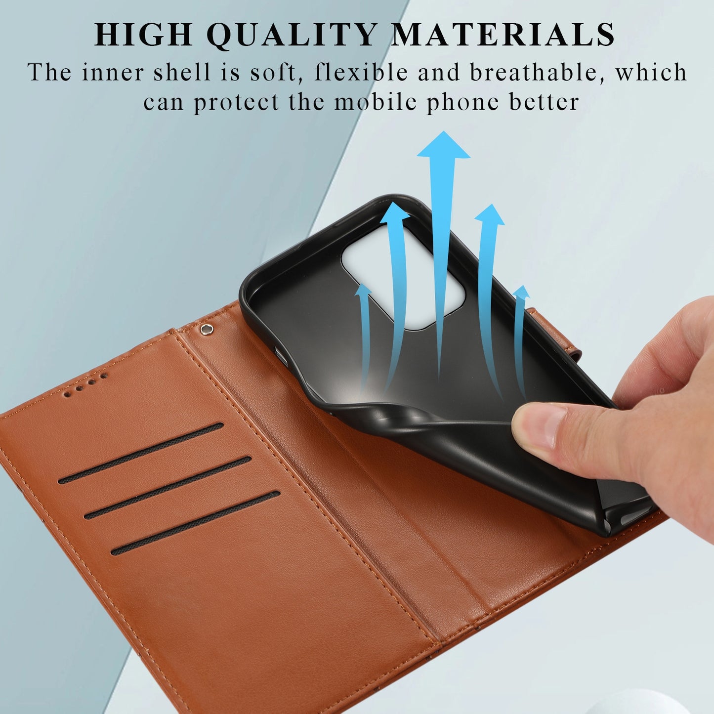 For Samsung Galaxy A33 5G Genuine Leather Texture Embossed Line Phone Case with Card Wallet & Kickstand