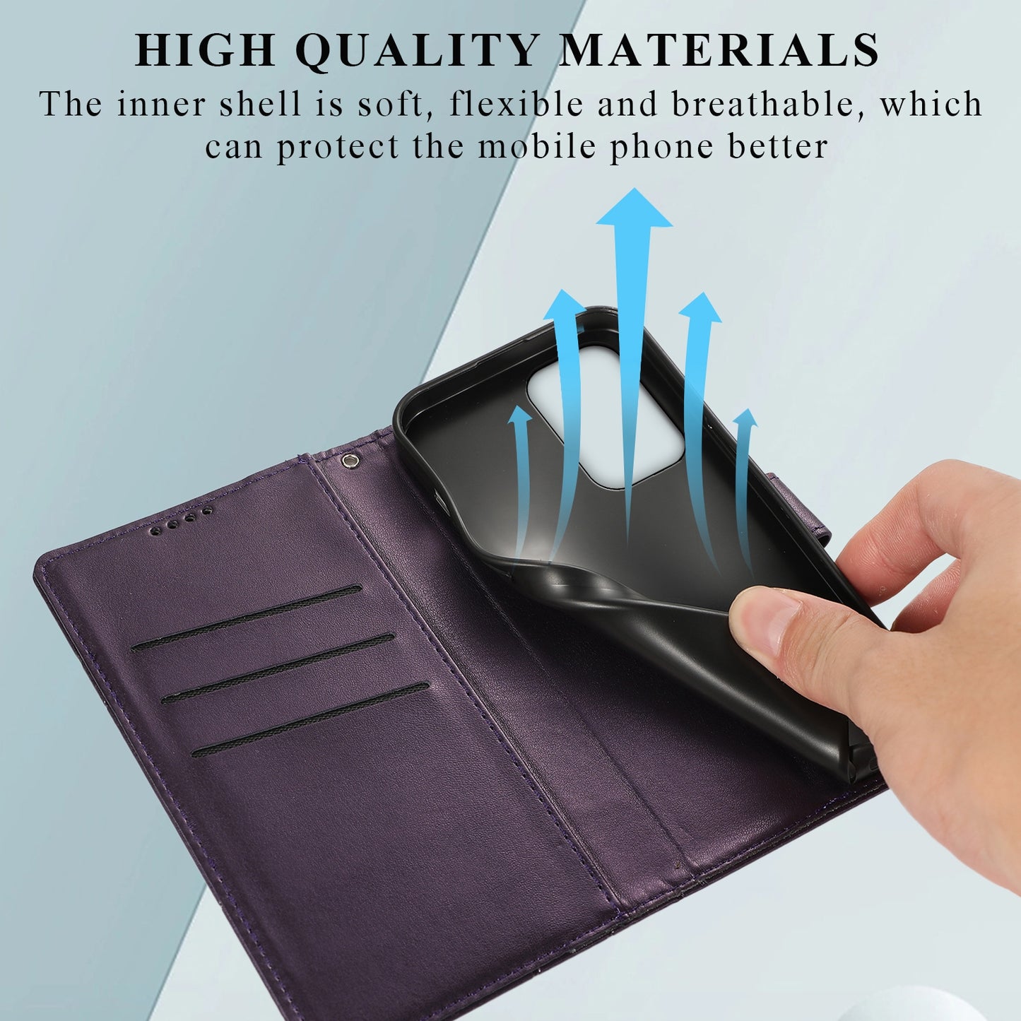 For Samsung Galaxy A33 5G Genuine Leather Texture Embossed Line Phone Case with Card Wallet & Kickstand