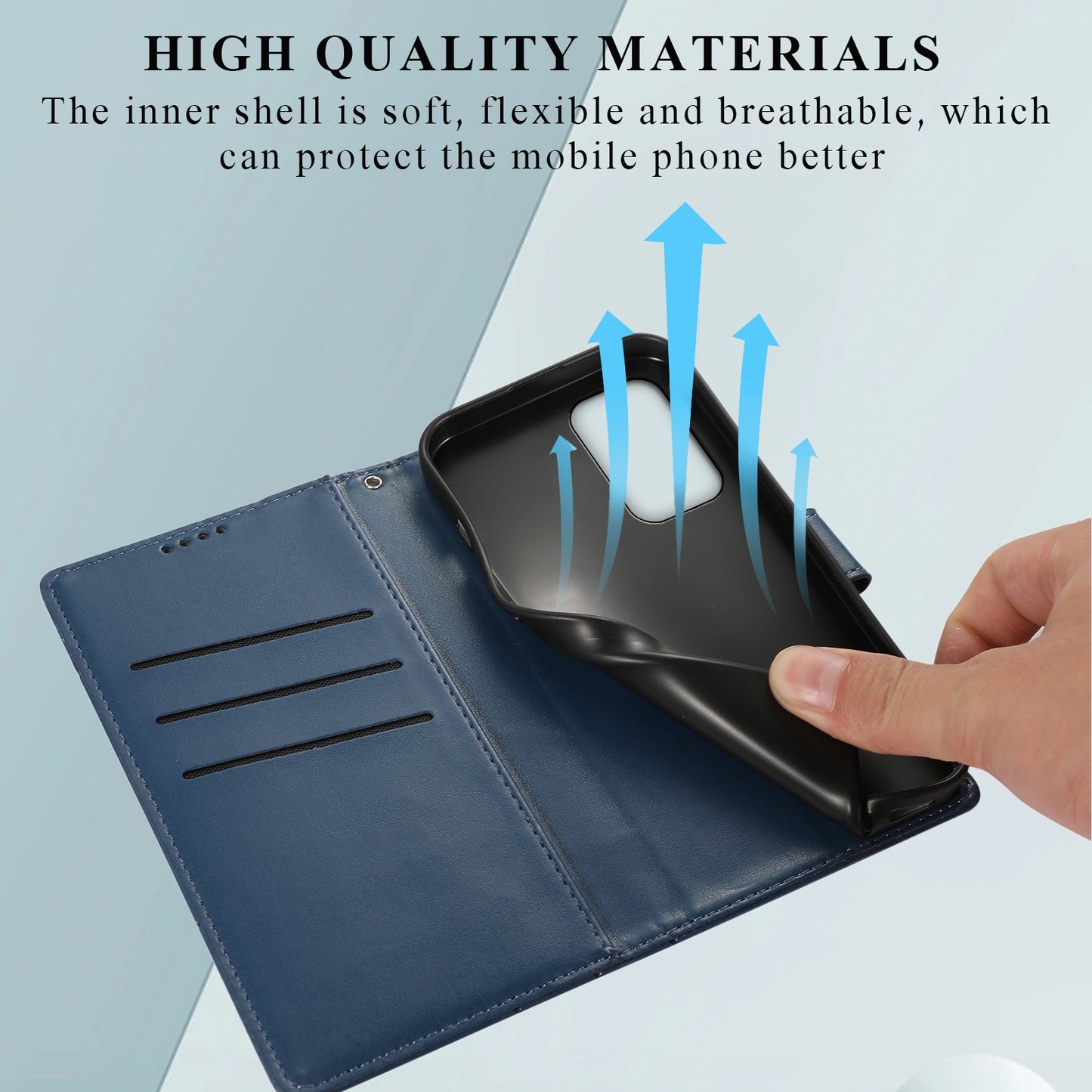 For Samsung Galaxy A53 5G Genuine Leather Texture Embossed Line Phone Case with Card Wallet & Kickstand