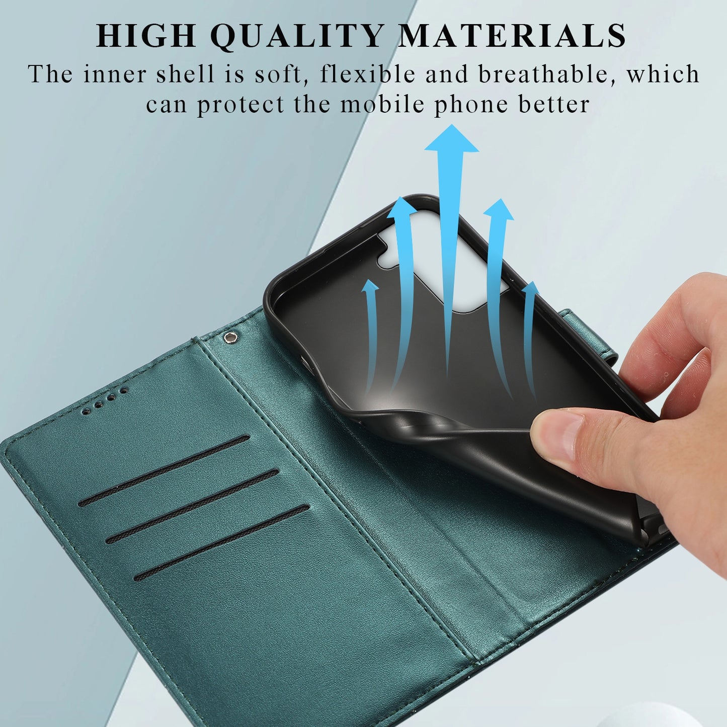 For Samsung Galaxy S21+ 5G Genuine Leather Texture Embossed Line Phone Case with Card Wallet & Kickstand
