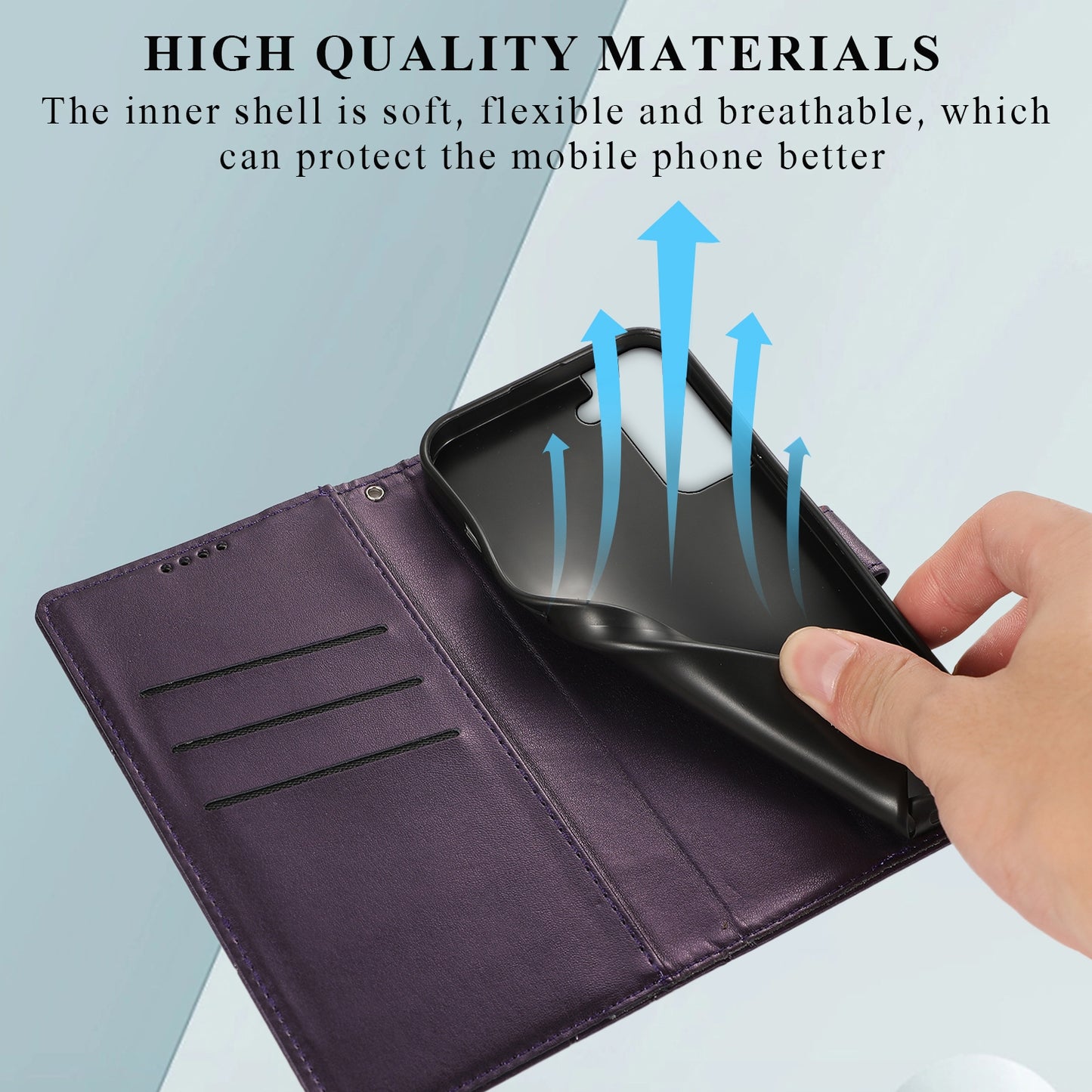 For Samsung Galaxy S21+ 5G Genuine Leather Texture Embossed Line Phone Case with Card Wallet & Kickstand