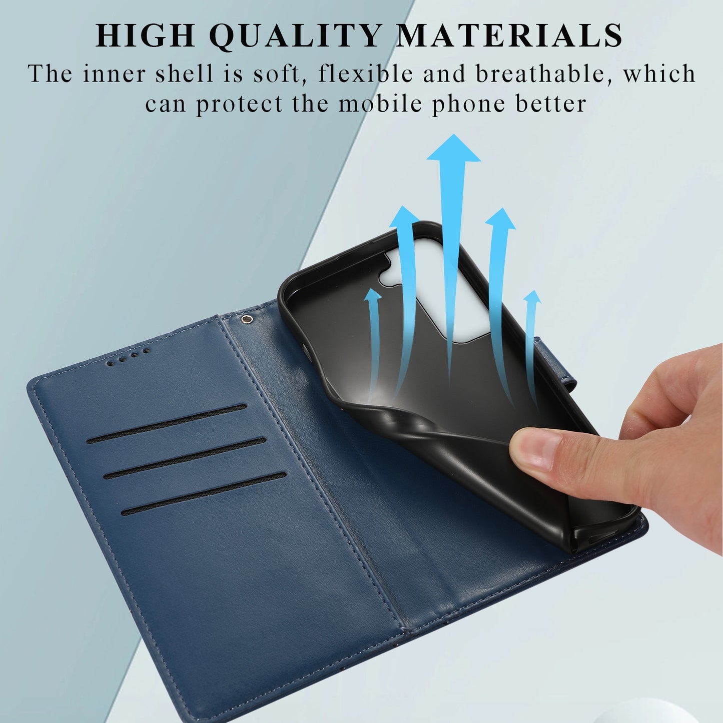 For Samsung Galaxy S22 5G Genuine Leather Texture Embossed Line Phone Case with Card Wallet & Kickstand