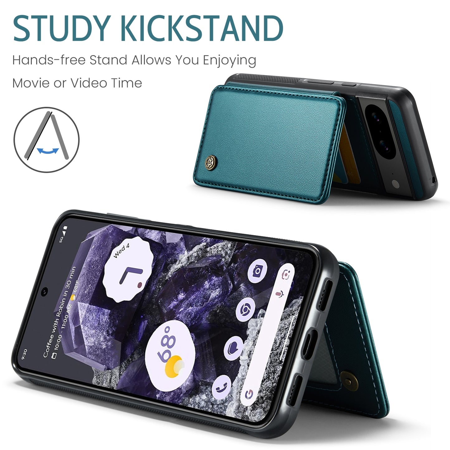 For Google Pixel 8 CaseMe C22 Card Slots Holder RFID Anti-theft Phone Case