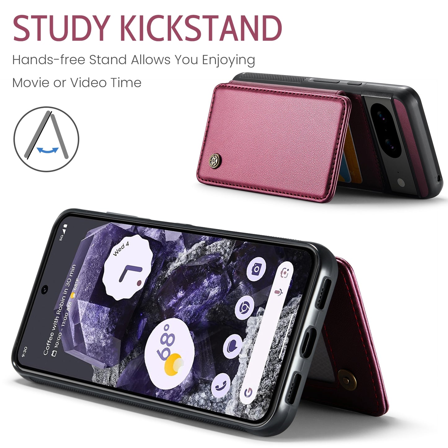 For Google Pixel 8 CaseMe C22 Card Slots Holder RFID Anti-theft Phone Case