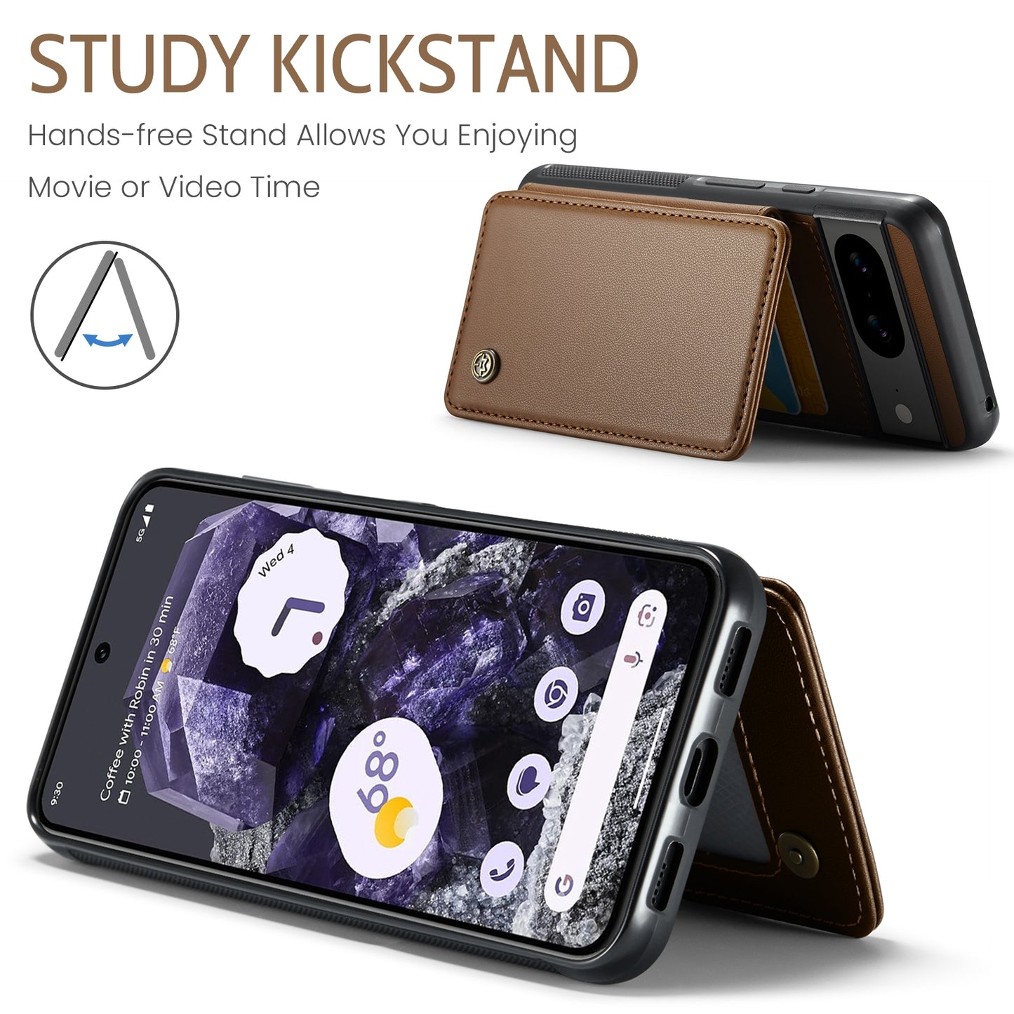 For Google Pixel 8 CaseMe C22 Card Slots Holder RFID Anti-theft Phone Case