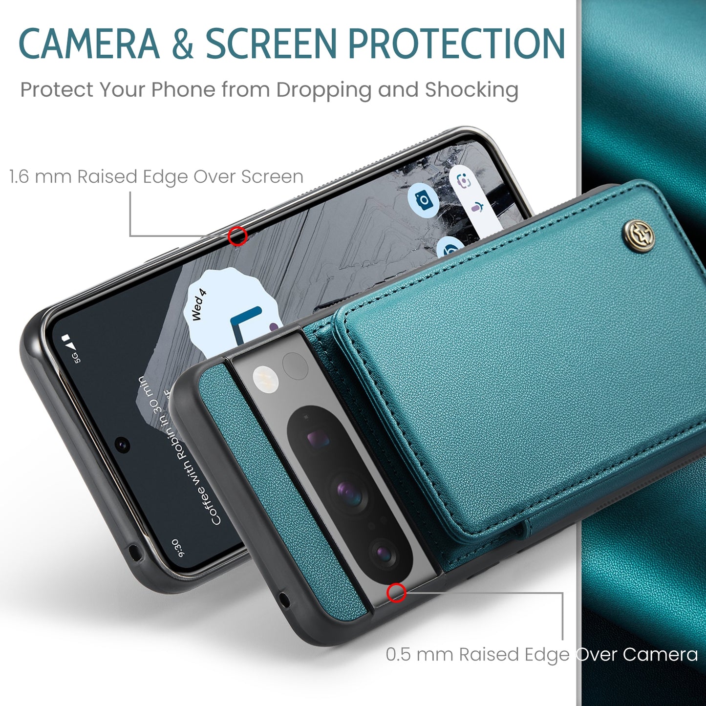 For Google Pixel 8 Pro CaseMe C22 Card Slots Holder RFID Anti-theft Phone Case