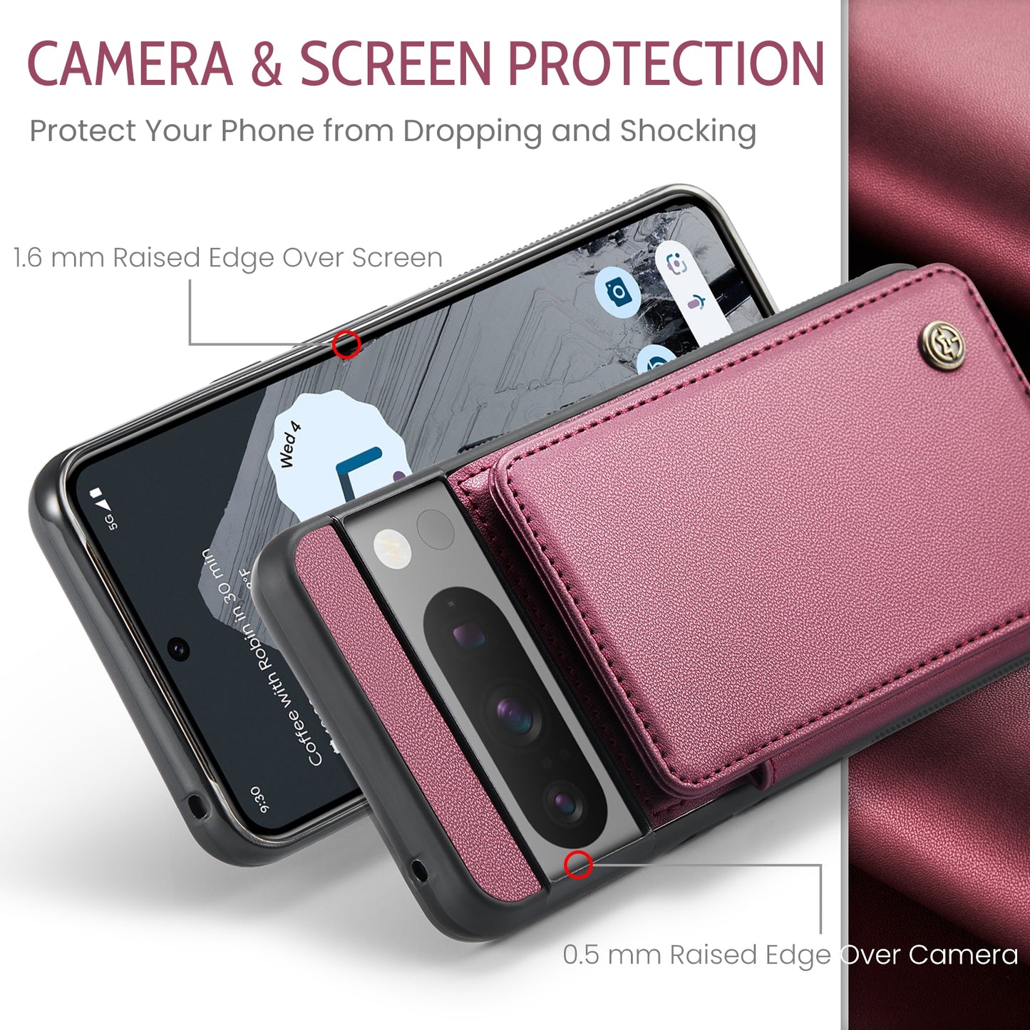 For Google Pixel 8 Pro CaseMe C22 Card Slots Holder RFID Anti-theft Phone Case