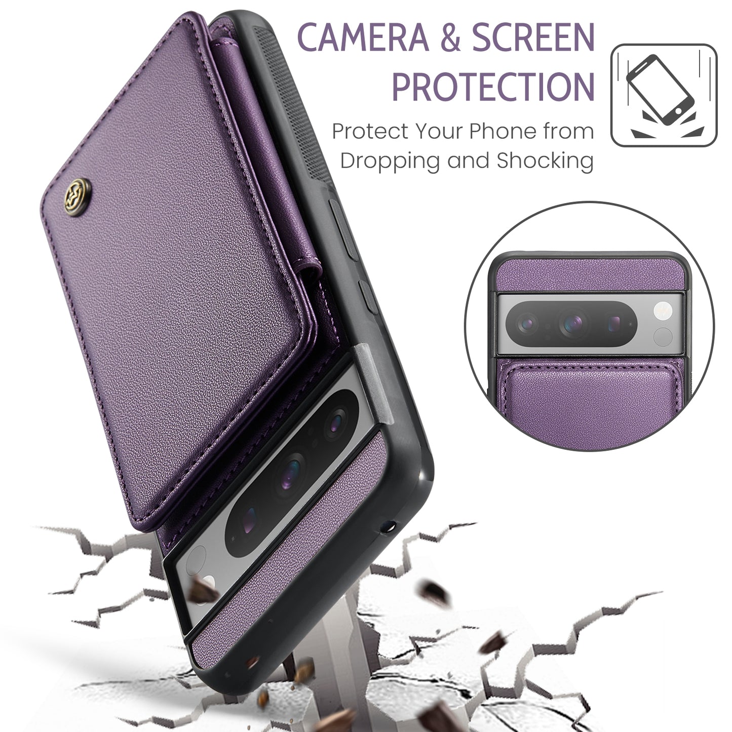For Google Pixel 8 Pro CaseMe C22 Card Slots Holder RFID Anti-theft Phone Case