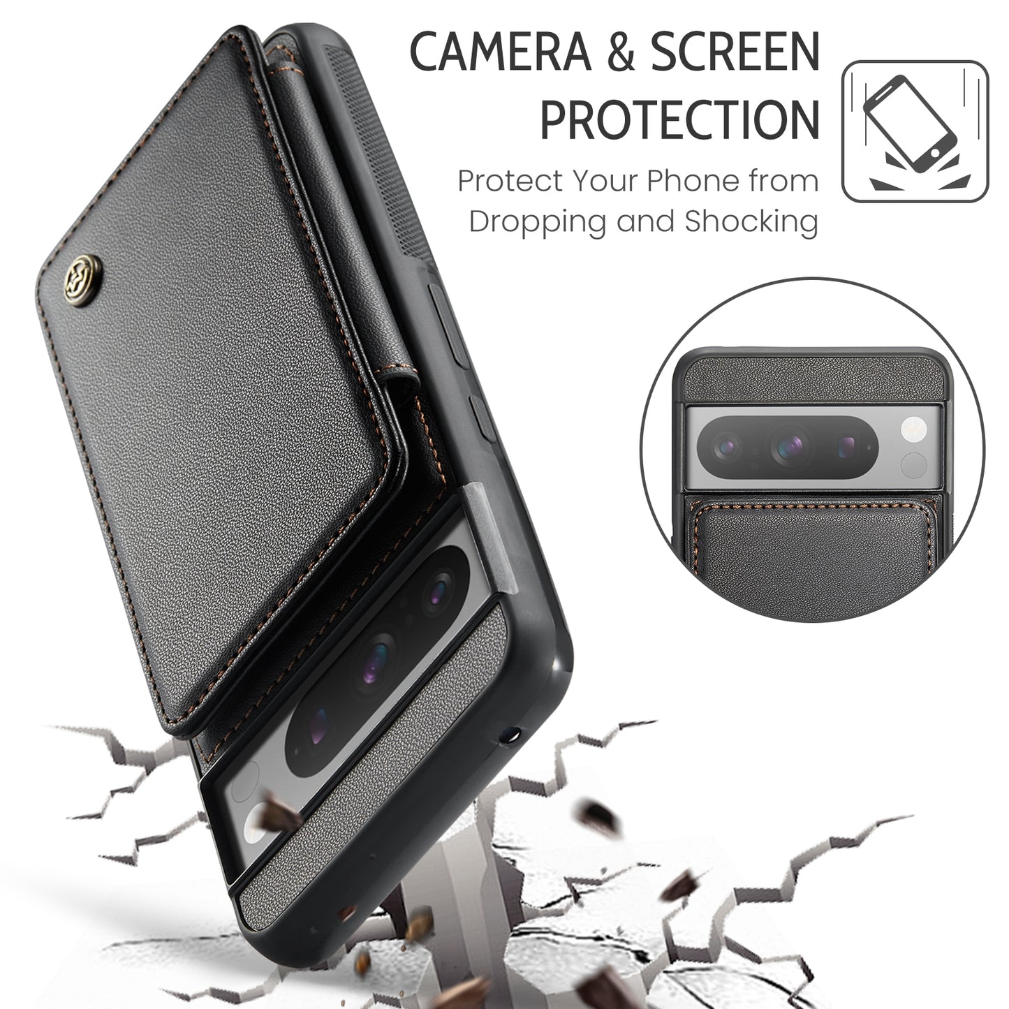 For Google Pixel 8 Pro CaseMe C22 Card Slots Holder RFID Anti-theft Phone Case