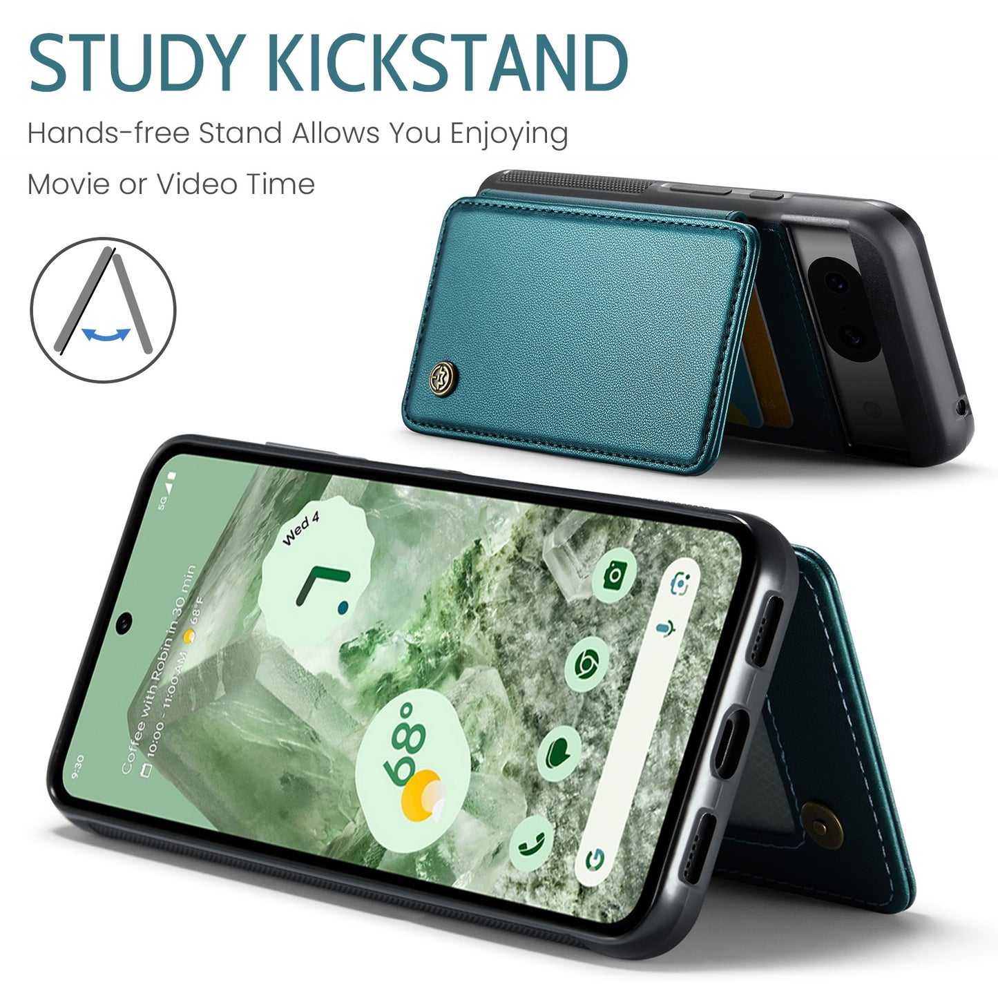 For Google Pixel 8A CaseMe C22 Card Slots Holder RFID Anti-theft Phone Case